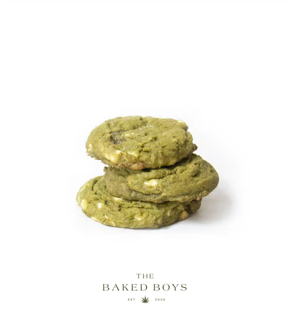 Baked Boys – Matcha White Chocolate Chip Cookies (4pcs)