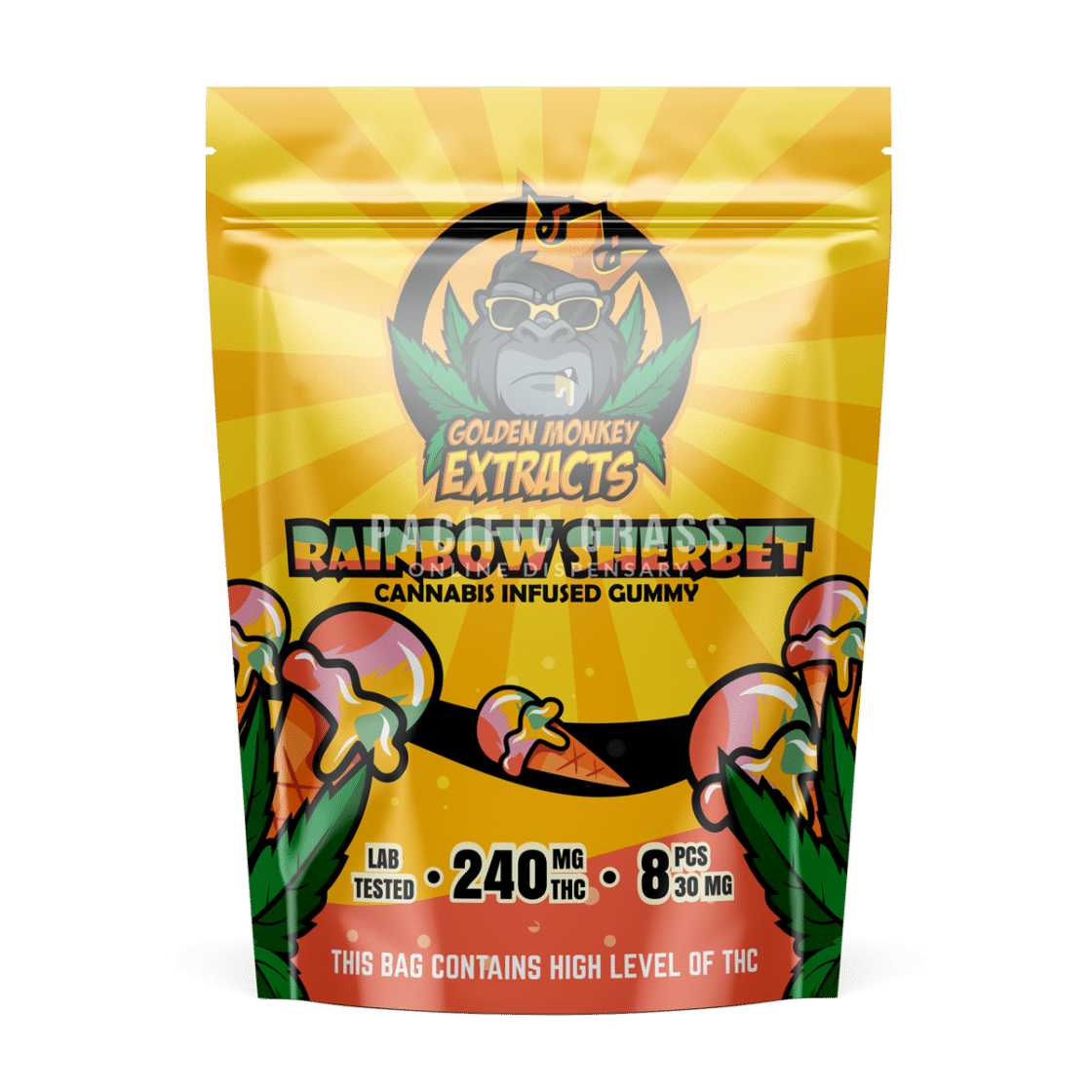 Golden Monkey Extracts – 240mg – Rainbow Sherbet