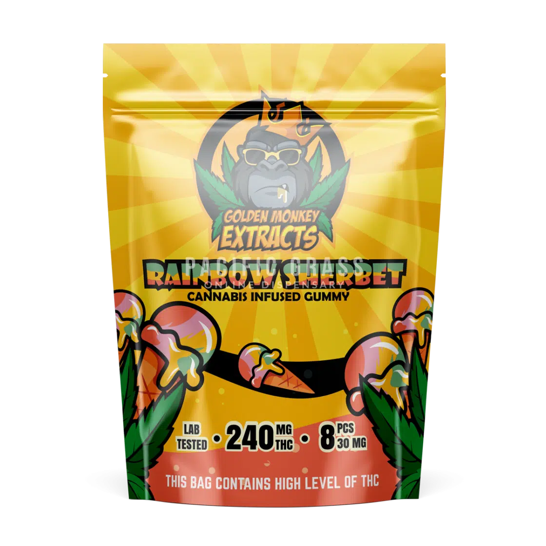 Golden Monkey Extracts – 240mg – Rainbow Sherbet