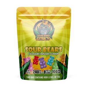 Golden Monkey Extracts – Gummies – 240mg Thc + 100mg Cbd