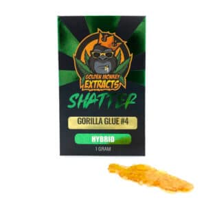 Golden Monkey Extracts – Shatter – Gorilla Glue #4