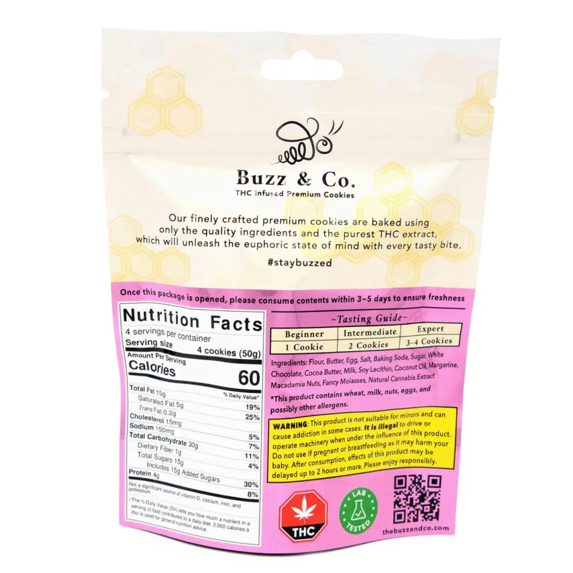 Buzz & Co – Premium White Chocolate Macadamia Cookies