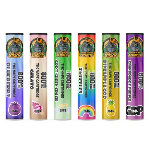 Golden Monkey Extracts – Premium 800mg Thc Cartridges – Mix & Match