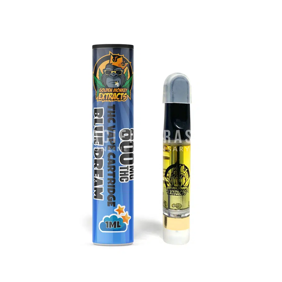 Golden Monkey Extracts – Premium 800mg Thc Cartridges – 1ml – Blue Dream
