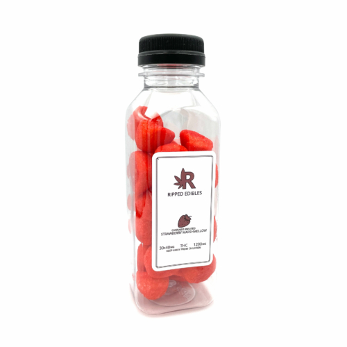 Ripped Edibles – Bulk Strawberry Marshmallows (1200mg)