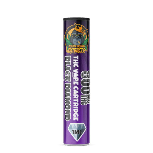 Golden Monkey Extracts – Premium 800mg Thc Cartridges – 1ml – Black Diamond