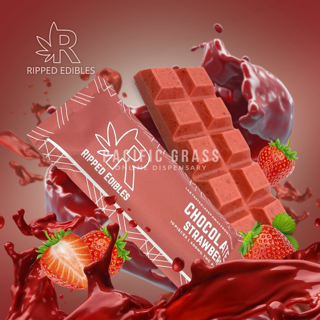 Ripped edibles – chocolate – strawberry