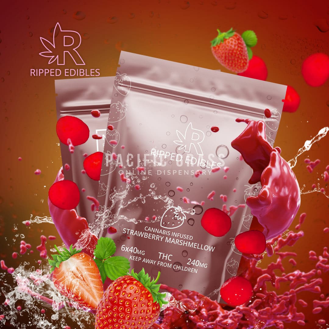 Ripped edibles gummies – strawberry marshmallow