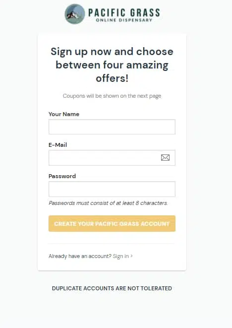 2 Sign Up Name Email Password