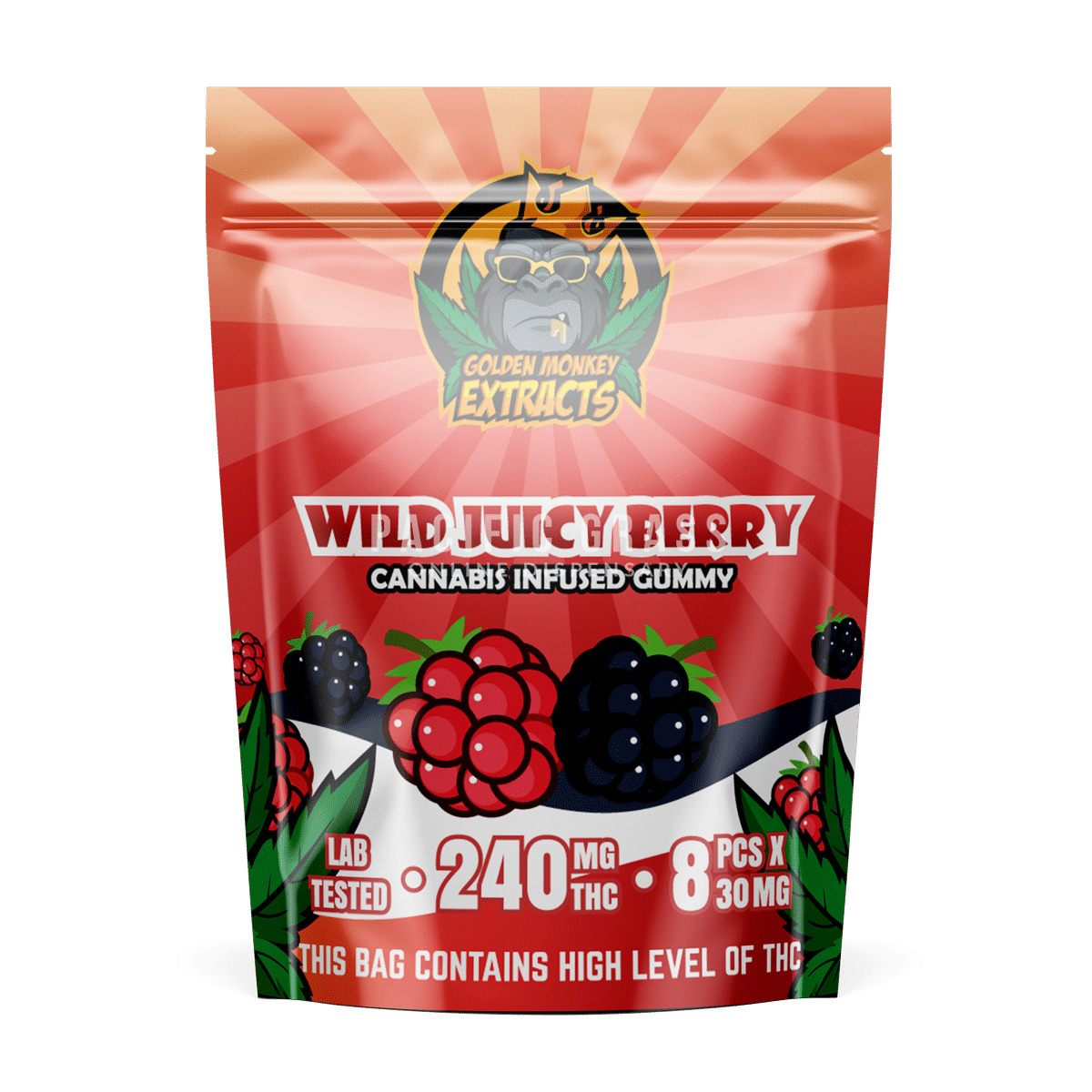 Golden Monkey Extracts 240mg Gummies – Bubblicious Cola