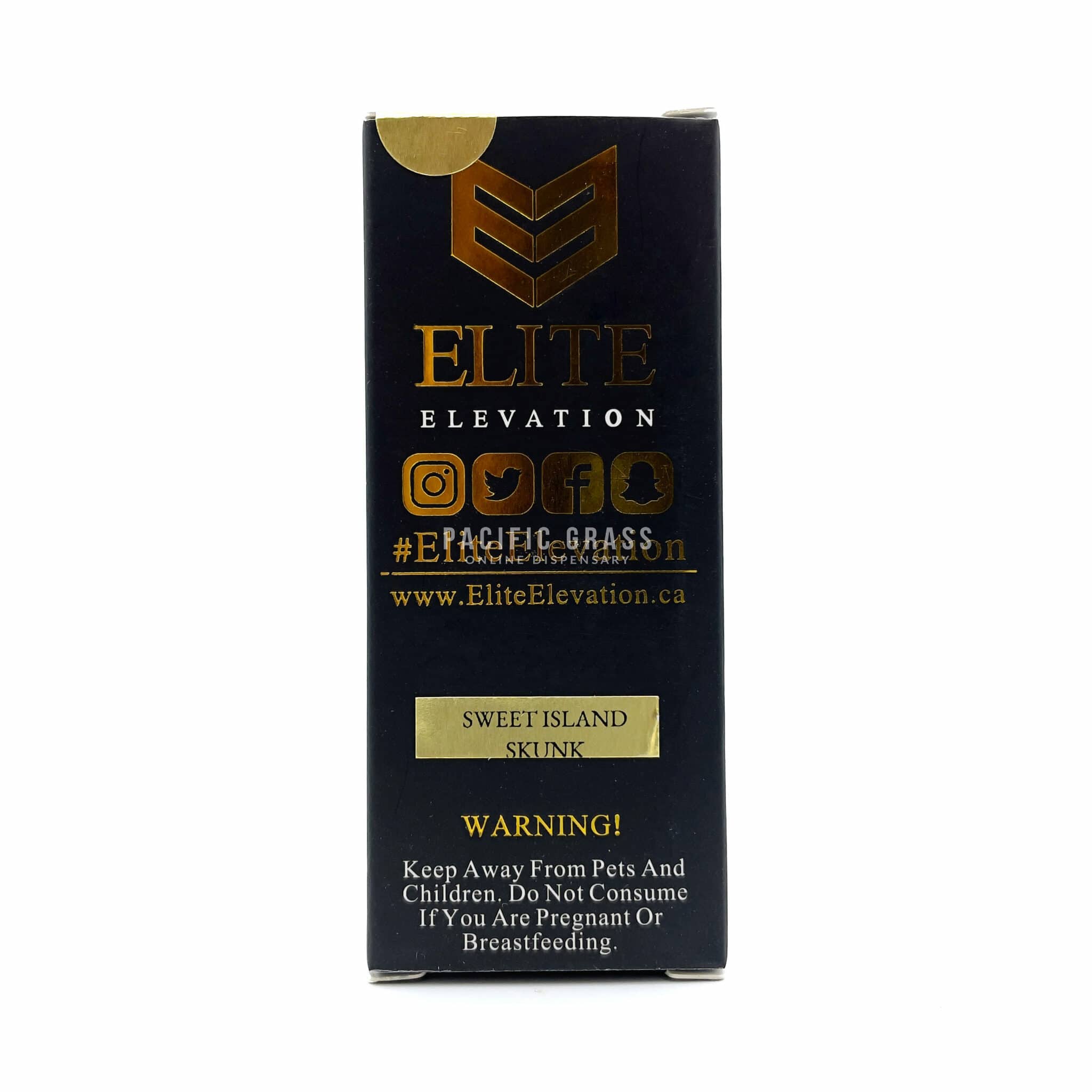 Elite Elevation Live Resin Terp Sauce Cartridge 1200mg Sweet Island Skunk