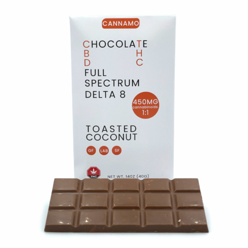 Cannamo Chocolate D8 THC Full Spectrum 1:1 450MG