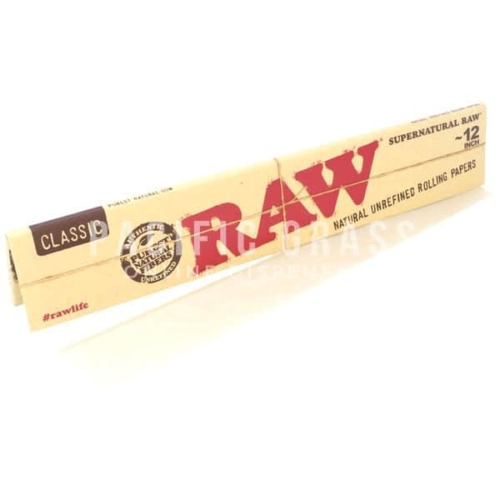 Raw classic natural unrefined hemp huge rolling papers 12’