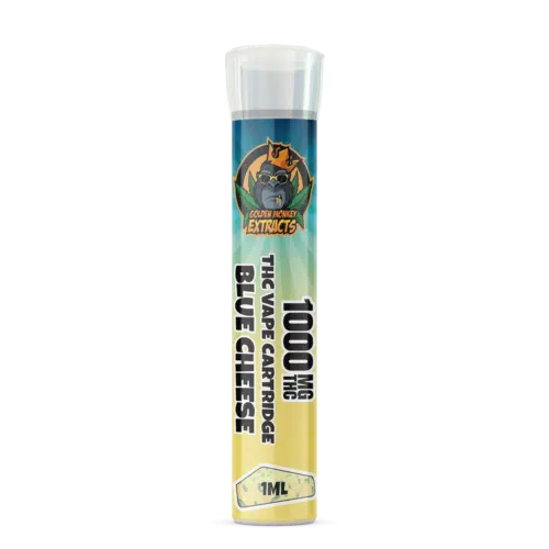 Golden Monkey Extracts Premium 800MG THC Cartridges 1ML Blue Cheese