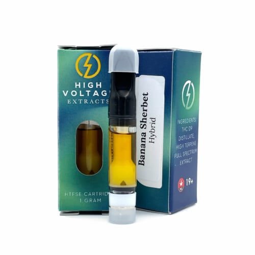 High Voltage Extracts HTFSE + Distillate Cartridge Banana Sherbet