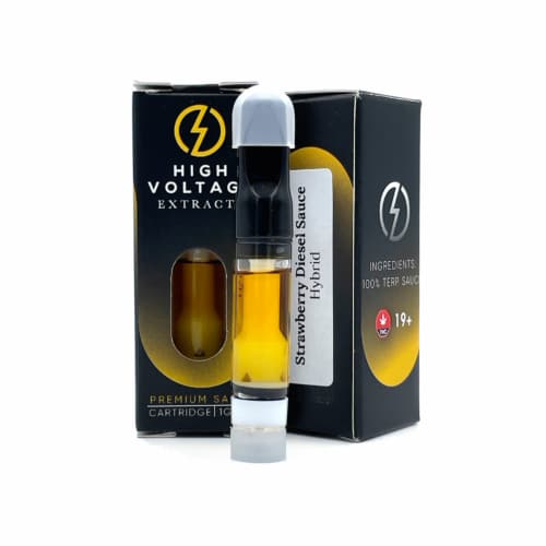 High Voltage Extracts Sauce Carts Strawberry Diesel