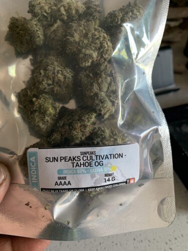 Sun Peaks Cultivation - Tahoe OG photo review