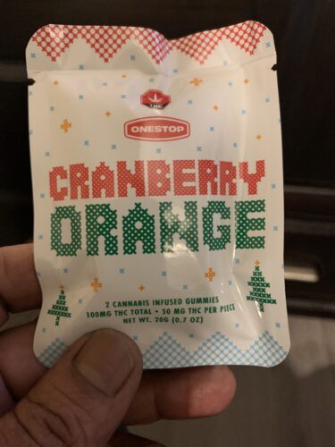 One Stop Holiday Gummies - 100MG THC - Orange Cranberry photo review