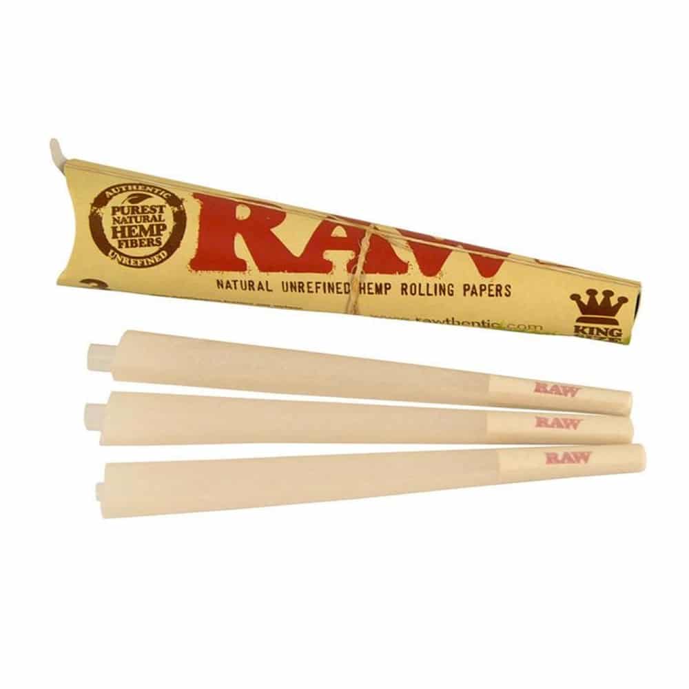 RAW Organic Hemp - Pre-Rolled Cones - King Size - 3 Pack