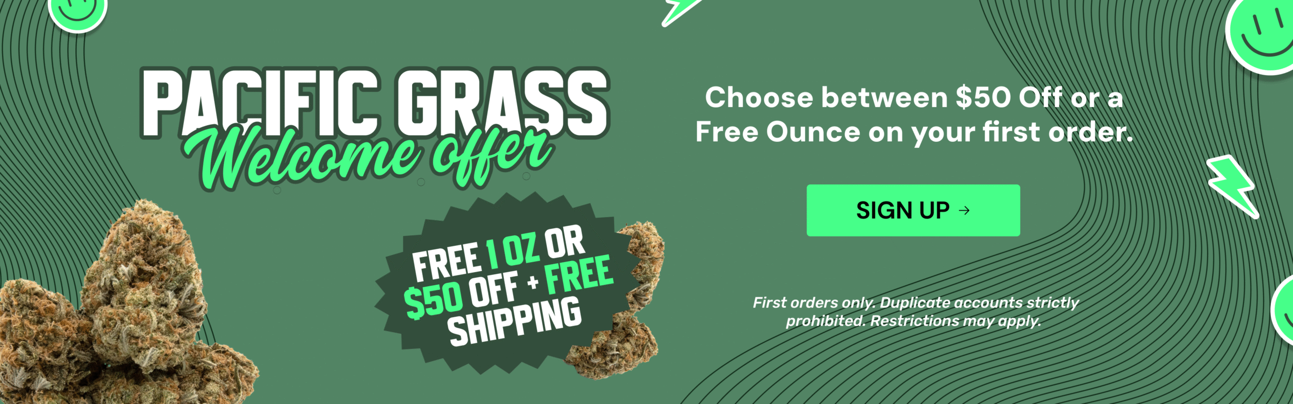 Pacific Grass Welcome Banner Desktop X