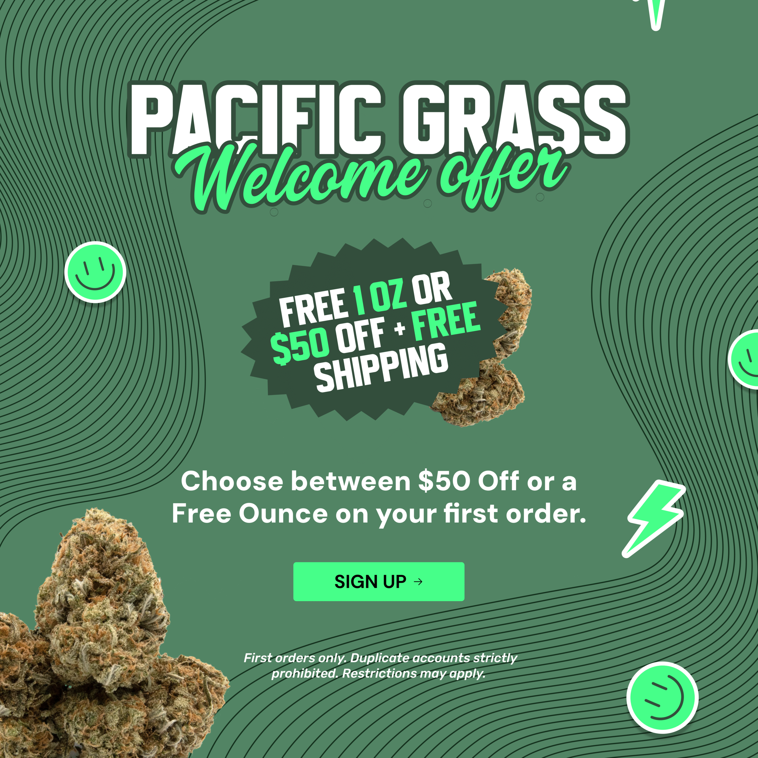 Pacific Grass Welcome Banner Mobile X X